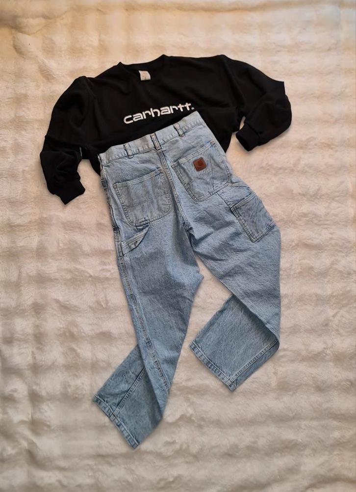 Carhartt lichtblauwe spijkerbroek 30x30
loose/straight fit, Kleding | Heren, Spijkerbroeken en Jeans, Nieuw, W32 (confectie 46) of kleiner