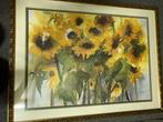 Prachtigschilderij met zonnebloemen, Antiek en Kunst, Ophalen of Verzenden
