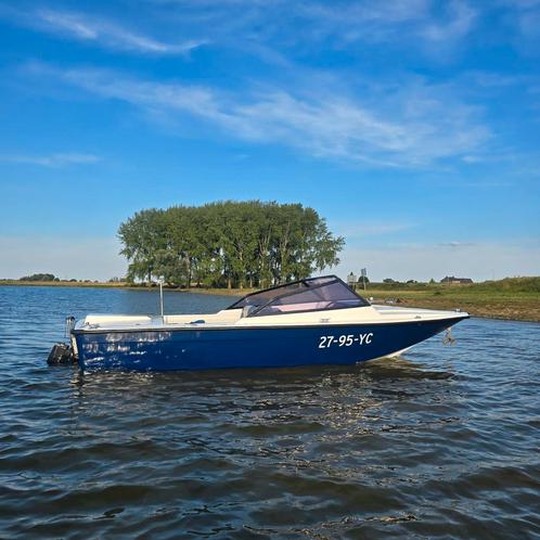 Nette vaarklare speedboot, Watersport en Boten, Speedboten, Gebruikt, 3 tot 6 meter, Benzine, Minder dan 70 pk, Polyester, Buitenboordmotor