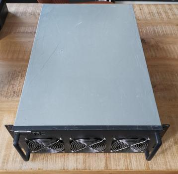 4U 8-GPU Mining Rig Server Case. Inter-Tech 4W2 servercase beschikbaar voor biedingen