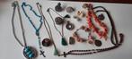 Lot antieke  sieraden,en religie uit erfenis, Ophalen of Verzenden, Overige materialen, Overige typen, Met edelsteen