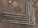 5 metalen plankdragers (wit, 250x400 mm), Ophalen of Verzenden, Nieuw, 250 mm of meer, Overige typen
