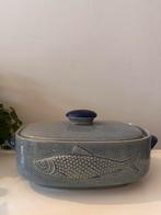 Blauw grijzen jaren 70 visterrine keramiek, Ophalen of Verzenden