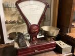 Prachtige grote oude weegschaal Nationaal igs bordeaux rood!, Antiek en Kunst, Ophalen