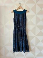 Vanilia jurk zwart blauw zijde M/38, Maat 38/40 (M), Vanilia, Zwart, Ophalen of Verzenden