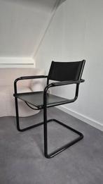 Matteo Grassi MG5 buisframe stoel, Huis en Inrichting, Stoelen, Ophalen, Gebruikt, Zwart, Leer