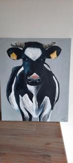 Schilderij koe met aqrylverf geschilderd., Antiek en Kunst, Kunst | Schilderijen | Modern, Ophalen