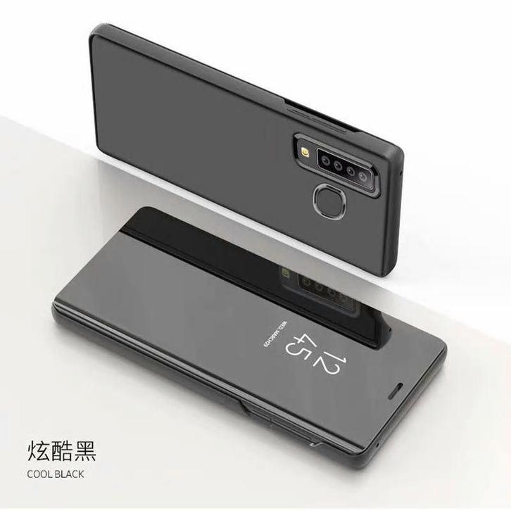 Clear View Mirror Stand Cover voor Galaxy A9 (2018) _ Zwart, Telecommunicatie, Mobiele telefoons | Hoesjes en Frontjes | Samsung