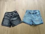 2 mid-waist spijker shorts blauw en zwart van Zeeman mt 158, Broek, Zeeman, Zo goed als nieuw, Verzenden