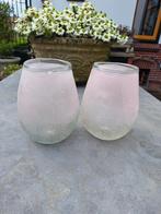 Vazen/windlichten, roze., Overige kleuren, Ophalen of Verzenden, Minder dan 50 cm, Glas