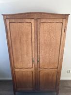Brocante vintage eikenhout kledingkast gelakt, Huis en Inrichting, Ophalen, Met deur(en), 150 tot 200 cm, Eikenhout
