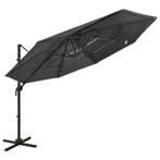 Parasol 4-laags met aluminium paal 3x3 m meerdere soorten, Tuin en Terras, Nieuw, Zweefparasol, Ophalen of Verzenden, Verstelbaar