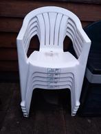 Jardin stapel tuinstoelen wit, Ophalen, Gebruikt, Kunststof
