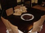 NIEUWE EETTAFEL VIERKANTE TAFEL 150x150 MASSIEF TEAK Flamant, Huis en Inrichting, Ophalen, Gielen, Nieuw, Info@houseofcoco.nl
