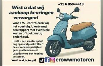 Scooter keuring aankoop keuring beschikbaar voor biedingen