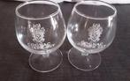 JOSEPH GUY glaasjes, witte logo, 2 stuks, lage voet, nr 1, Ophalen of Verzenden, Zo goed als nieuw, Borrel- of Shotglas