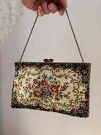 Vintage Frans petit point handtasje, *, Gebruikt, Verzenden, Zwart