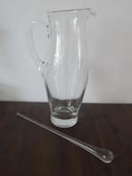 waterkan sapkan met roerstaaf mondgeblazen glazen water kan, Overige typen, Ophalen of Verzenden, Overige stijlen, Glas