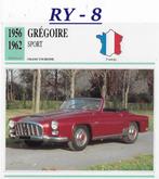 Ry8 autokaart gregoire sport ( 1956 - 1962 ), Ophalen of Verzenden, Zo goed als nieuw