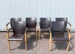 4 leren Leolux Camarilla design stoelen, Ophalen of Verzenden