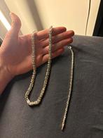 Zilver 925 massieve konigsketting set, Sieraden, Tassen en Uiterlijk, Kettingen, Ophalen of Verzenden, Zo goed als nieuw, Zilver