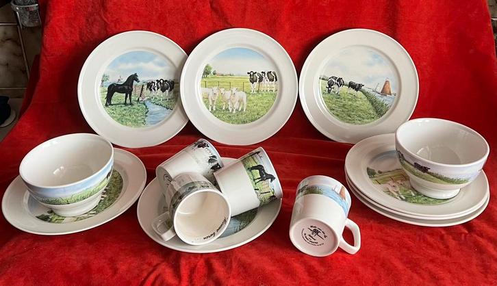 Wiebe van der Zee ‘’ De beste stuurlui’’, Huis en Inrichting, Keuken | Servies, Nieuw, Compleet servies, Overige stijlen, Porselein