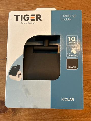 Nieuwe Tiger metalen toiletrolhouder - Zwart - Plakstrip beschikbaar voor biedingen