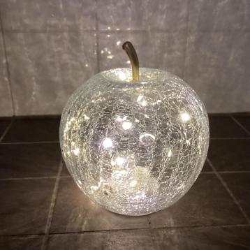 Tafellamp, glas, LED, batterijen, wit licht beschikbaar voor biedingen