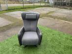 Sta-op stoel PROMINENT Sorisso fauteuil  grijs leer/stof, Ophalen, Zo goed als nieuw, Metaal, 50 tot 75 cm