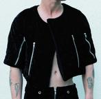 jasje fluweel en bouclé - Ann Demeulemeester stof - gothic, Maat 38/40 (M), Verzenden, Zwart, Jasje