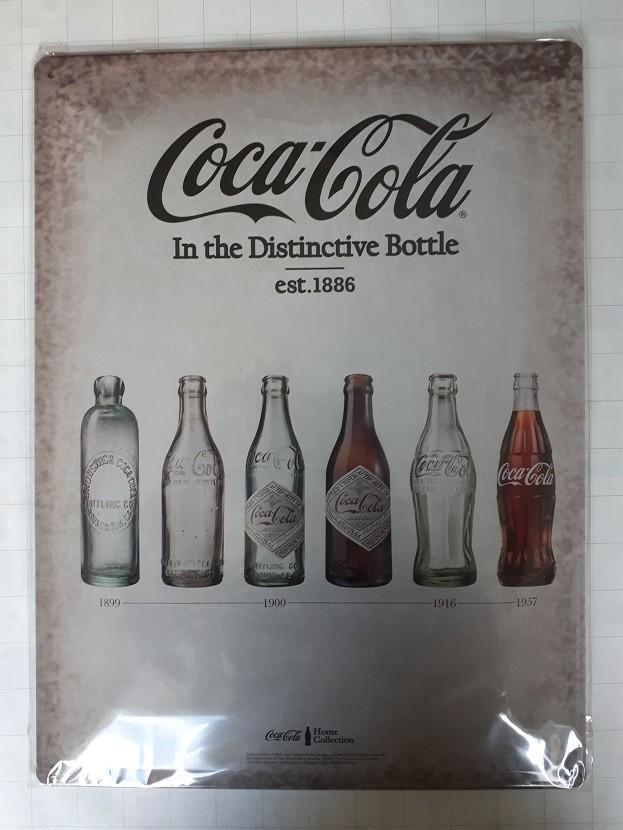 Coca-Cola Wandbord met Flessenoverzicht, Verzamelen, Merken en Reclamevoorwerpen, Nieuw, Reclamebord, Ophalen of Verzenden