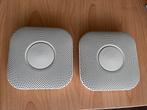 2x Nest Protect v2 rook- en koolmonoxidemelders op batterij, Gebruikt, Detector, Sensor of Melder, Ophalen of Verzenden, Rook
