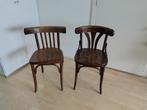 Twee gebruikte cafestoelen in goede staat, Huis en Inrichting, Stoelen, Ophalen, Gebruikt, Twee, Bruin