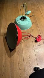 Twee retro lampenkappen, Ophalen, Gebruikt, Metaal, Minder dan 50 cm