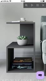 Bijzettafel zwart modern NADUVI, Minder dan 55 cm, Rond, Nieuw, Hout