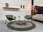 2 Nieuw Artifort Orange Slice Fauteuil Groen stof Stoel, Nieuw, 75 tot 100 cm, Ophalen of Verzenden, Stof