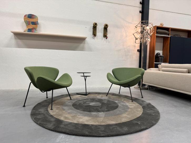 2 Nieuw Artifort Orange Slice Fauteuil Groen stof Stoel, Huis en Inrichting, Fauteuils, Nieuw, Stof, 50 tot 75 cm, 75 tot 100 cm