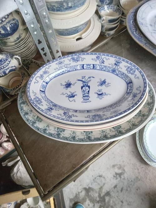 9 verschillende ovalen serveerschalen societe ceramique, Antiek en Kunst, Antiek | Servies los, Ophalen of Verzenden