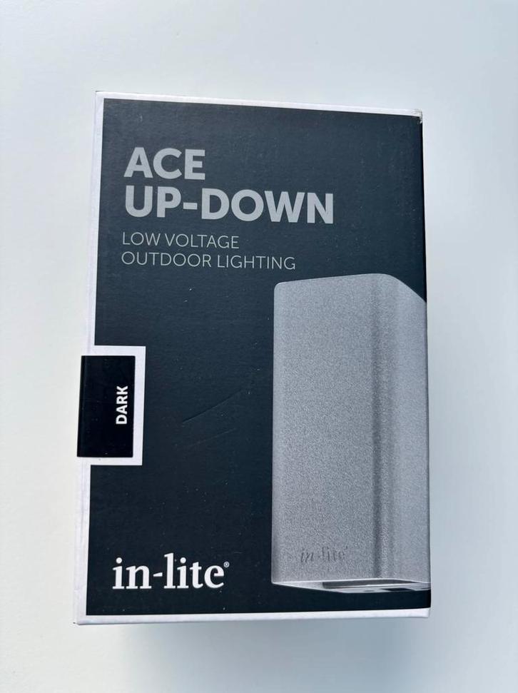 Inlite Ace Up Down NIEUW €159, Tuin en Terras, Buitenverlichting, Nieuw, Wandlamp, Aluminium, Minder dan 50 watt, Netvoeding, Ophalen of Verzenden