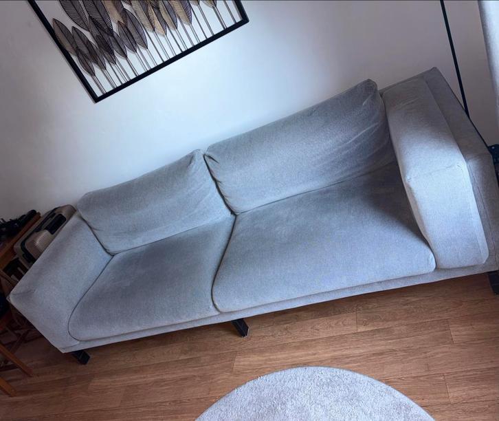 Mooie, comfortabele grijze bank, Huis en Inrichting, Banken | Bankstellen, Nieuw, Rechte bank, Driepersoons, 200 tot 250 cm, 75 tot 100 cm