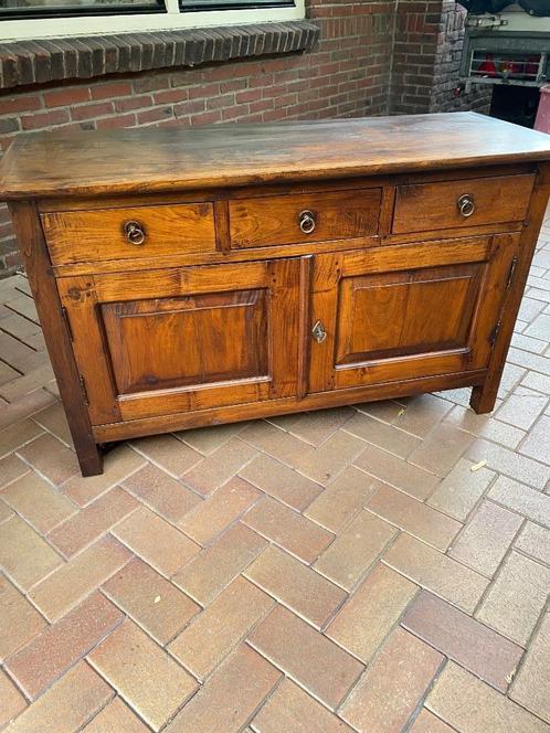 Tv kast teak hout., Huis en Inrichting, Kasten | Televisiemeubels, Gebruikt, Minder dan 100 cm, 100 tot 150 cm, 25 tot 50 cm, Teakhout
