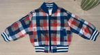 Baby Bomberjack Blauw met Blok Patroon, Verzenden, Zo goed als nieuw, Hema, Pakje