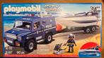 Playmobil City Action 5187 Politieboot met terreinwagen, Ophalen of Verzenden, Zo goed als nieuw, Complete set