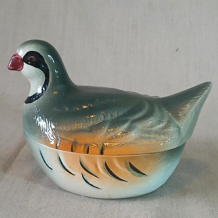 Terrine  "Patrijs" "Michel Caugant", Antiek en Kunst, Curiosa en Brocante, Ophalen of Verzenden