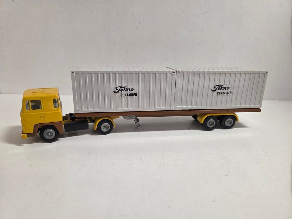 Tekno Scania 141 containeroplegger 1:50, Hobby en Vrije tijd, Modelauto's | 1:87, AWM, ., Ophalen of Verzenden, Zo goed als nieuw
