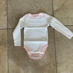 Romper wit met roze bies, Kinderen en Baby's, Babykleding | Maat 86, Nacht- of Onderkleding, Meisje, Ophalen of Verzenden, Zo goed als nieuw
