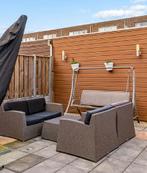 Loungeset met schommelbank, Ophalen, 4 zitplaatsen, Kunststof, Gebruikt