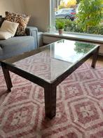 Salontafel Messing/Glas, Huis en Inrichting, Tafels | Salontafels, Ophalen, Gebruikt, 100 tot 150 cm, 50 tot 100 cm