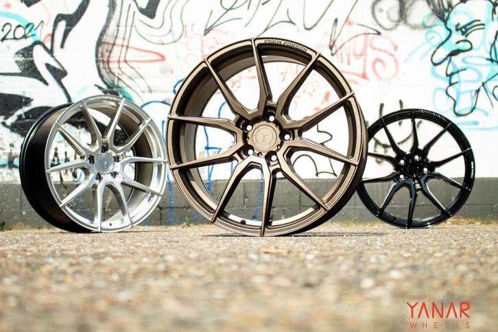 YANAR FF17  FLOW FORGED 19 INCH 5X112 MERCEDES AUDI VW SEAT, Auto-onderdelen, Banden en Velgen, Velg(en), Zomerbanden, 19 inch