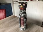 Leuke houten kat, Verzamelen, Beelden en Beeldjes, Ophalen of Verzenden, Gebruikt, Dier